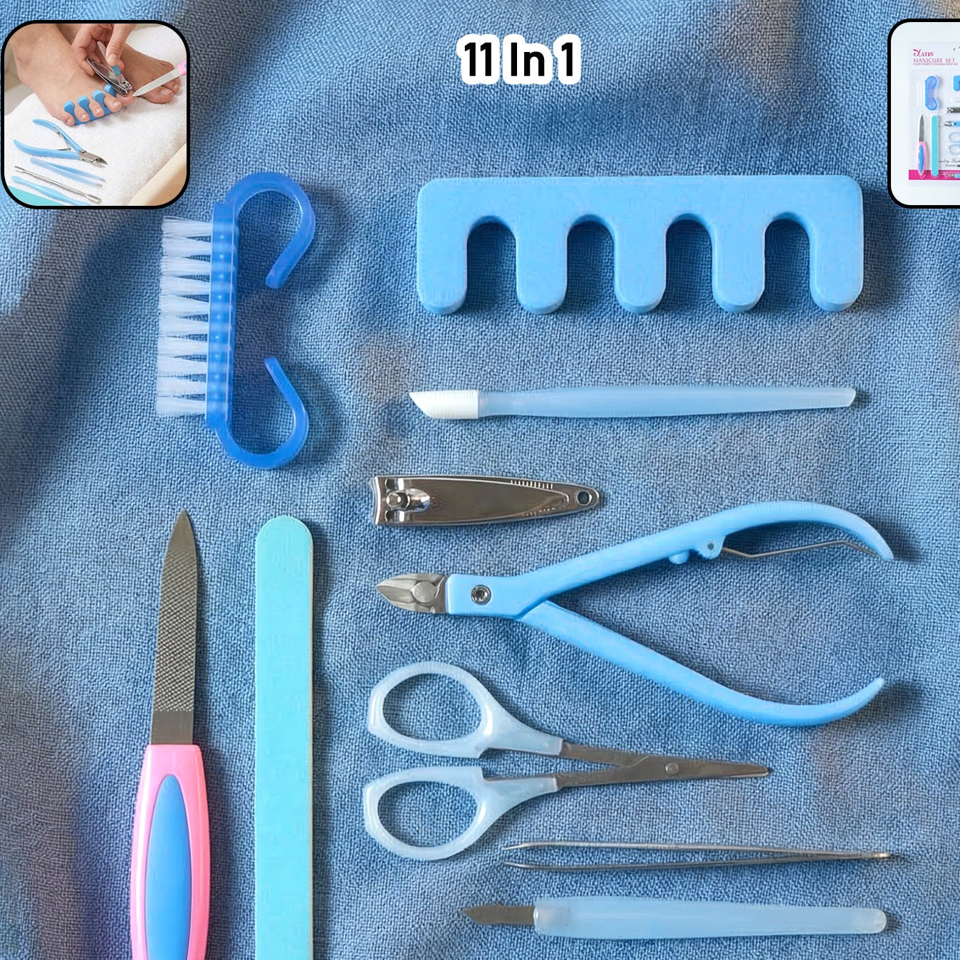 11-Piece Professional Nail Care Kit for Manicure & Pedicure - Great Price - Image 1