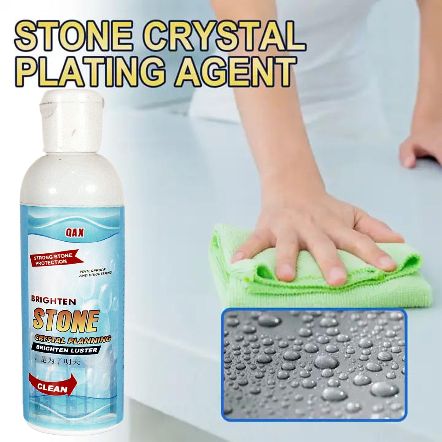 Stone Stain Remover Cleaner Stone Crystal Plating Agent Marble Stone Cleaner Polishes Crystal Plating For Kitchen Patio Backyard Marble Cleaner And Polish (75 Ml Approx 1 Pc) - Happy Price - Image 5