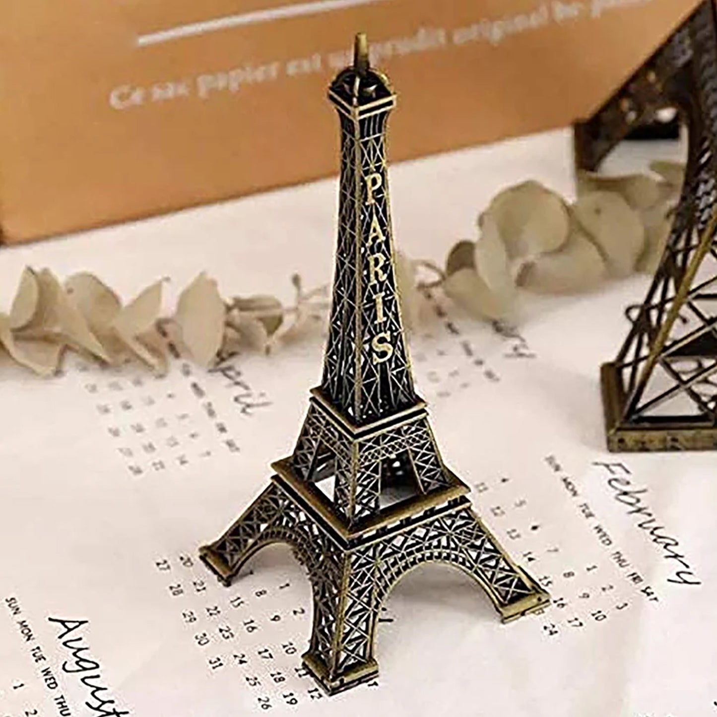 Antique Finish 3d Metal Paris Eiffel Tower Metal Craft Famous Landmark Building Metal Statue Cabinet Office Gifts Decorative Showpiece. - Happy Price - Image 6