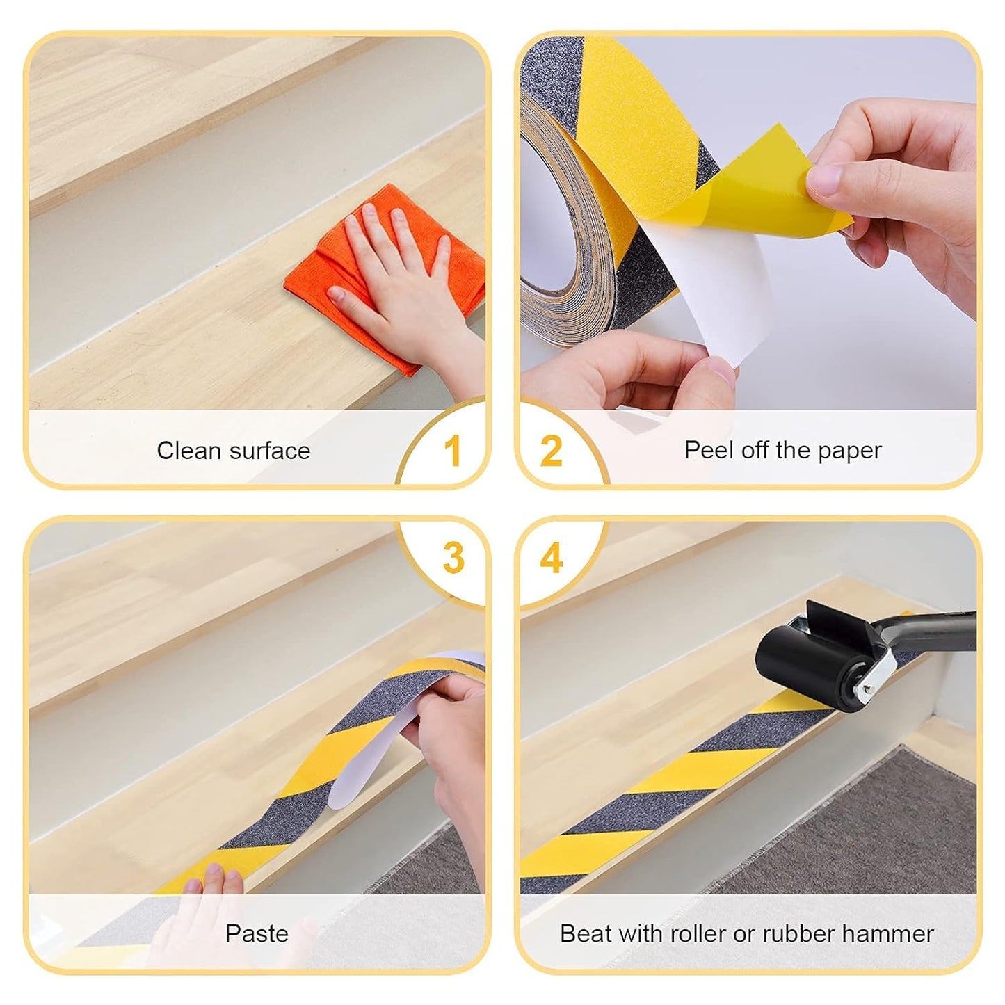 Anti-Slip Safety Tape 110x25mm - 1 Pc High Grip Non-Skid Adhesive for Stairs & Floors - Great Price - Image 6