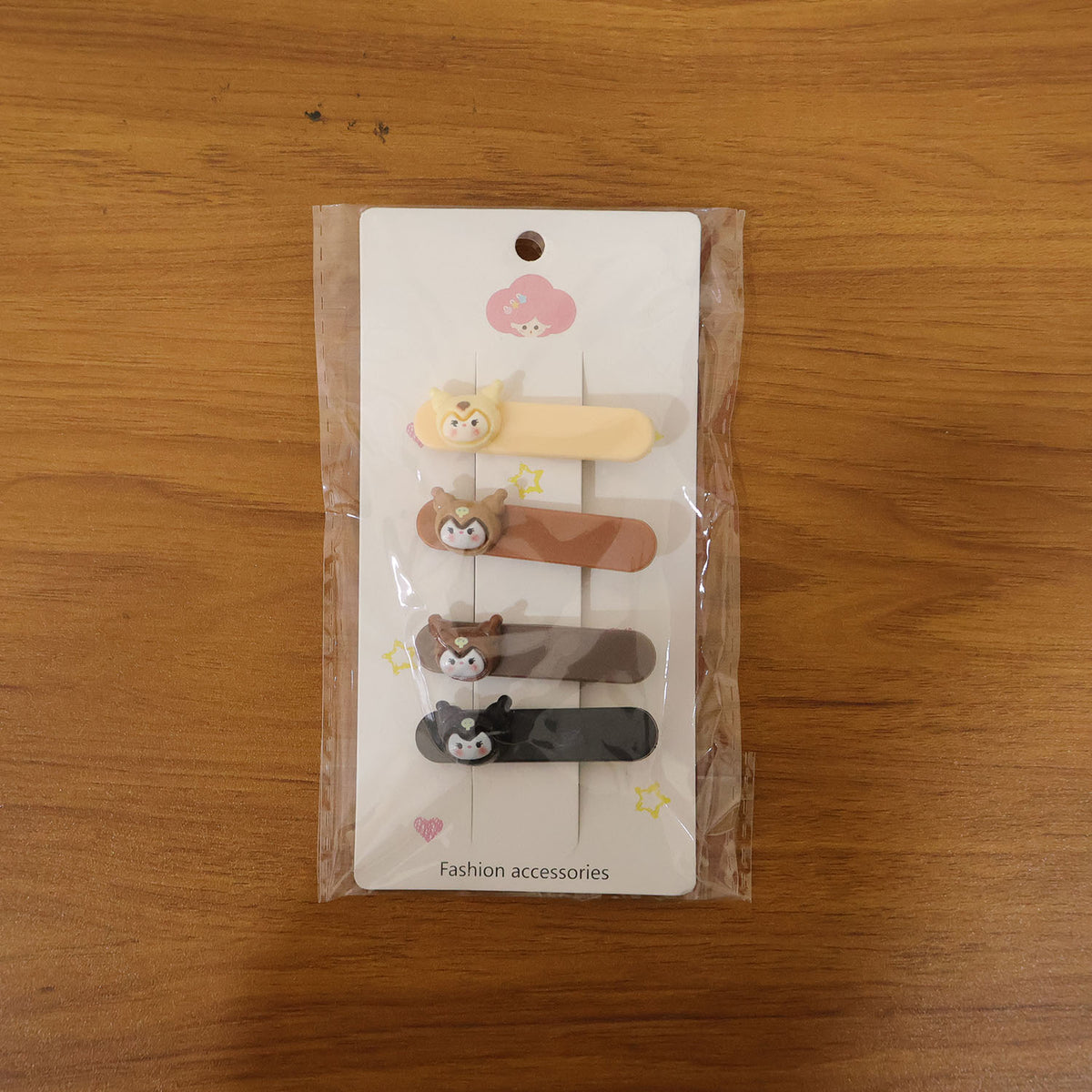Cute Animal Face Hair Clips for Girls - Pack of 4 Decorative Snap Clips - Happy Price - Image 7