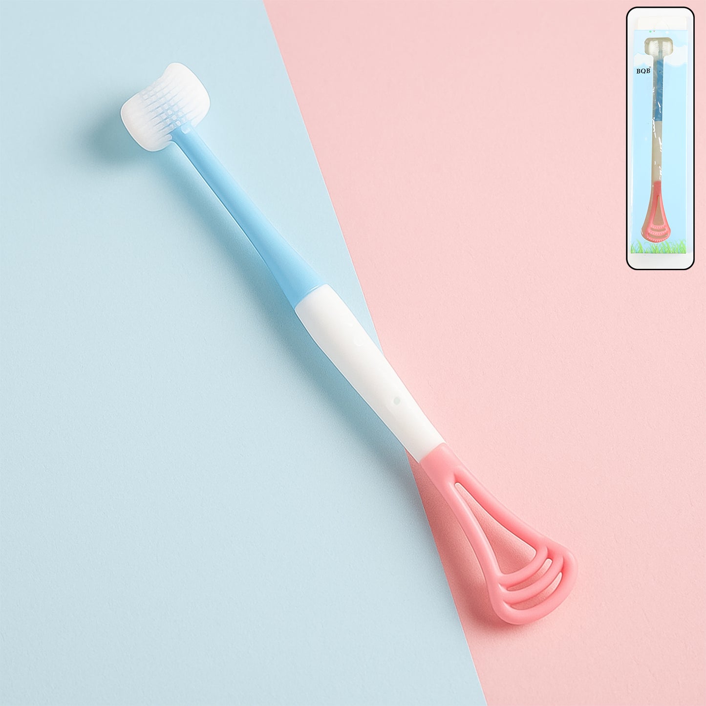 2-in-1 Baby Oral Care Stick: Soft Silicone Tongue Cleaner & Gum Massager (1 Pc) - Happy Price - Image 7