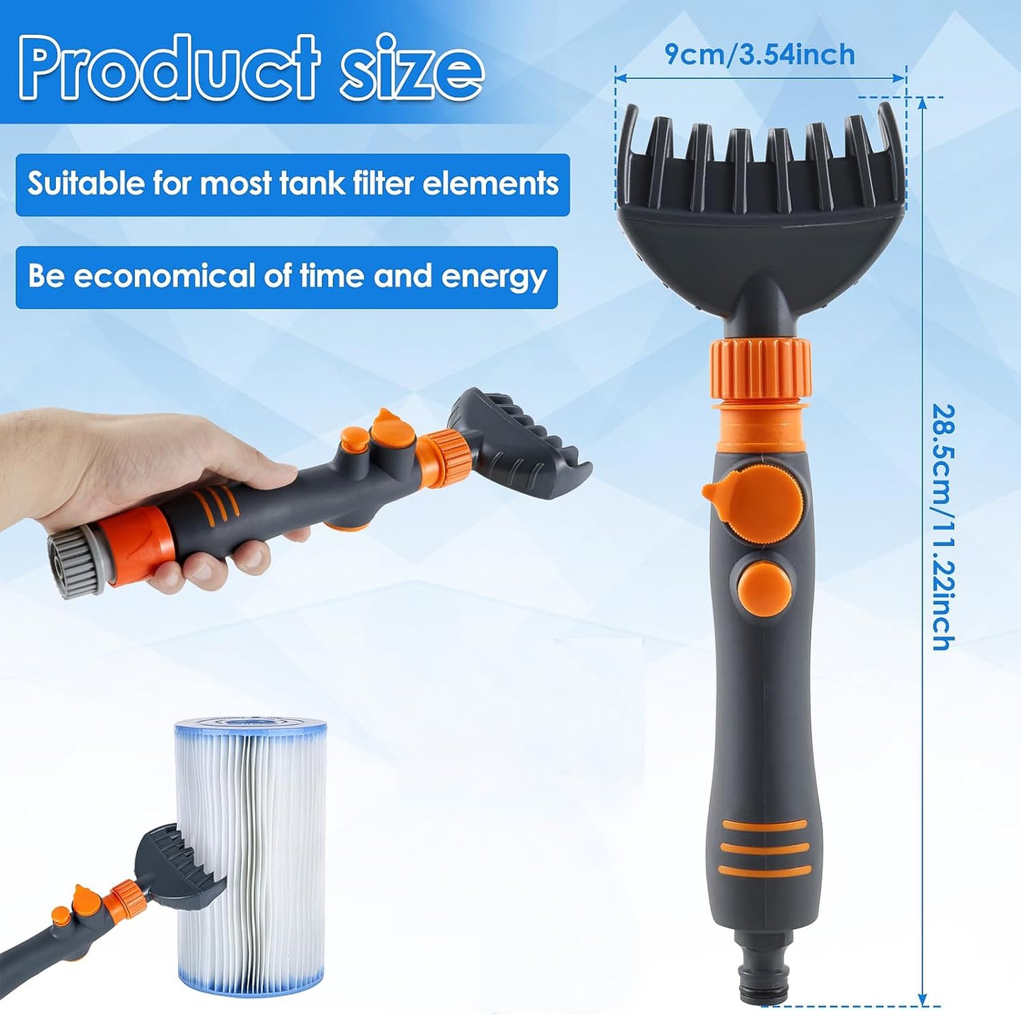 Pool Filter Cartridge Cleaner Nozzle - 1 Pc High-Pressure Jet Washer - Happy Price - Image 3