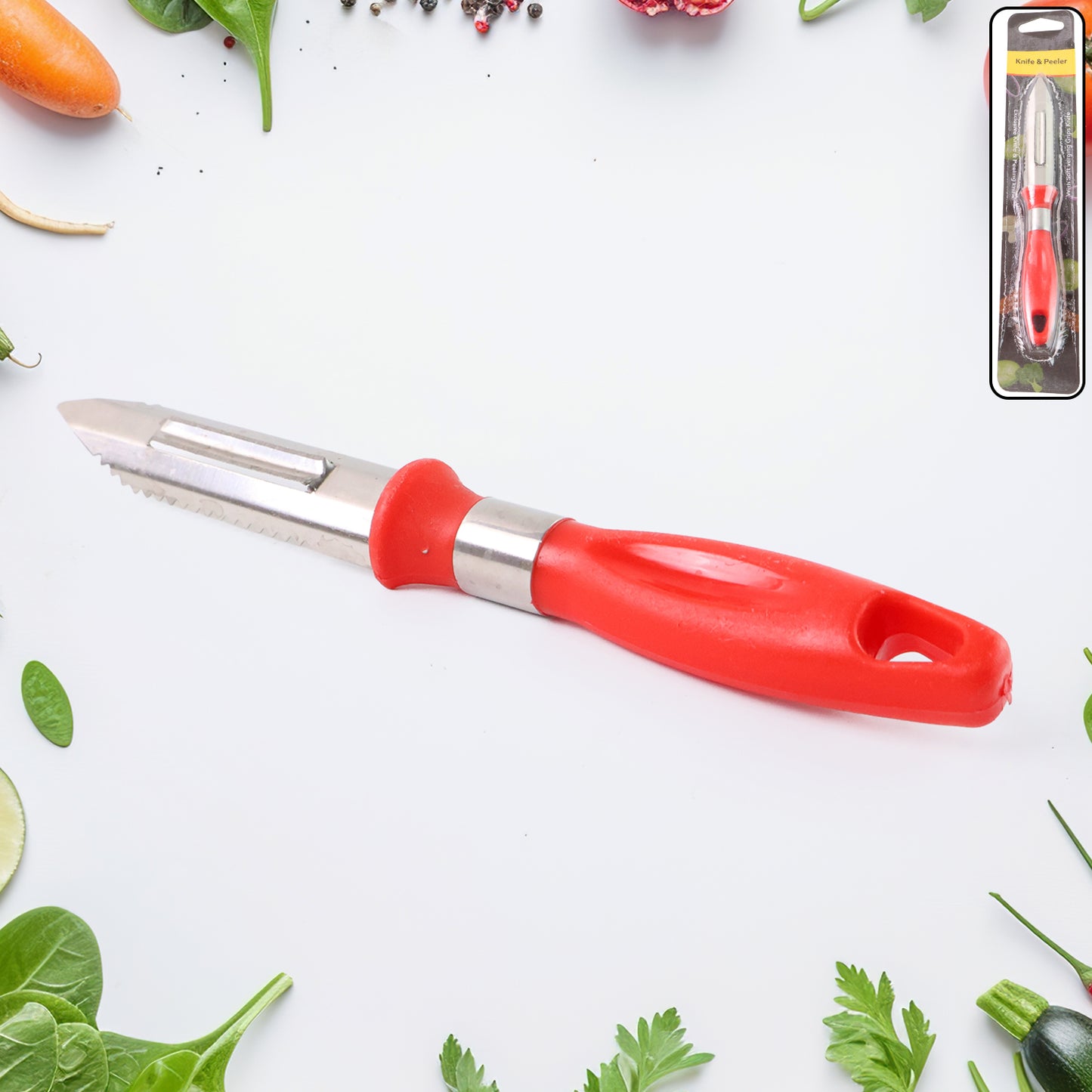 Multipurpose 2-in-1 Stainless Steel Knife Peeler (1 Pc) - Happy Price - Image 2