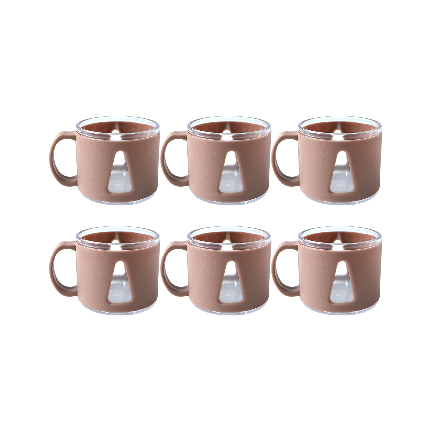 Set of 6 Round Tea Cups with Handles - Elegant Drinkware - Great Price - Image 4