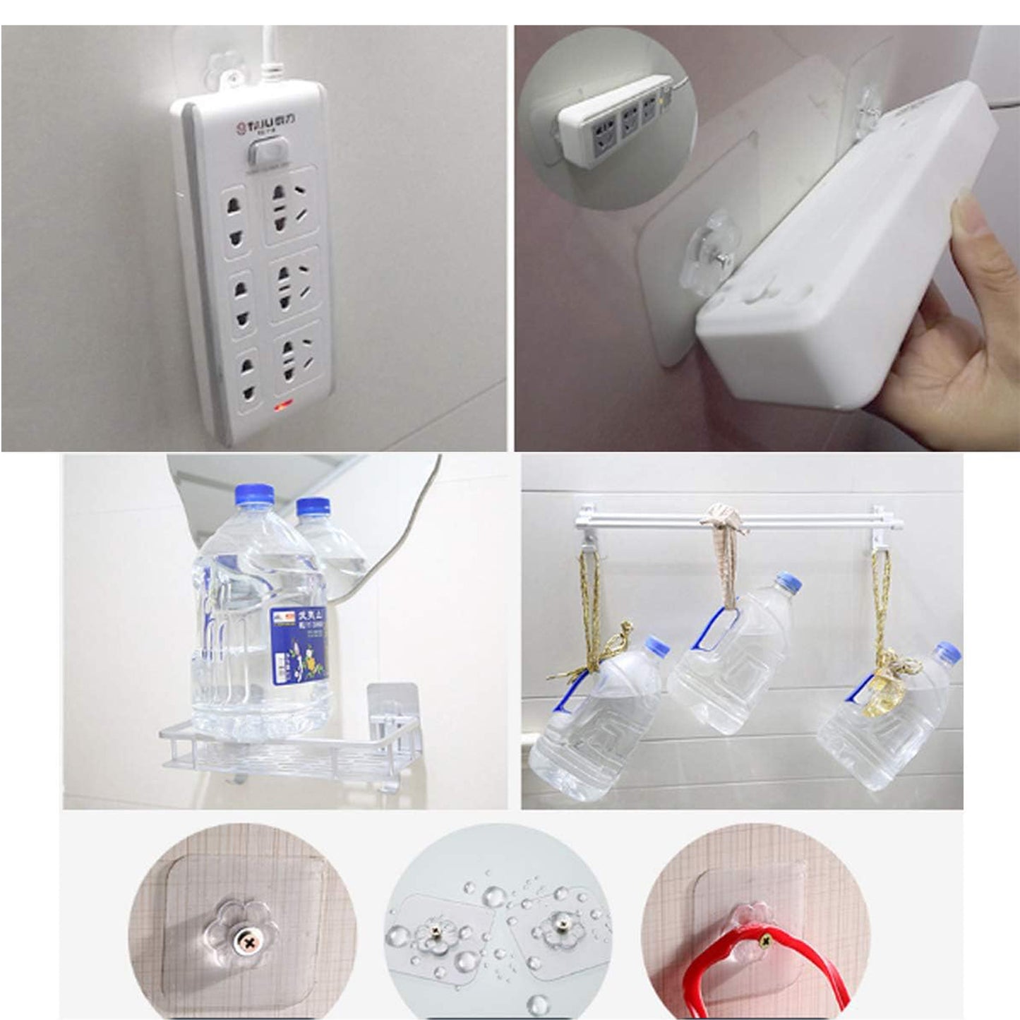 Self Adhesive Hooks Sticker Screw Nut And Bolt Type (4 Pcs Set) - Happy Price - Image 3