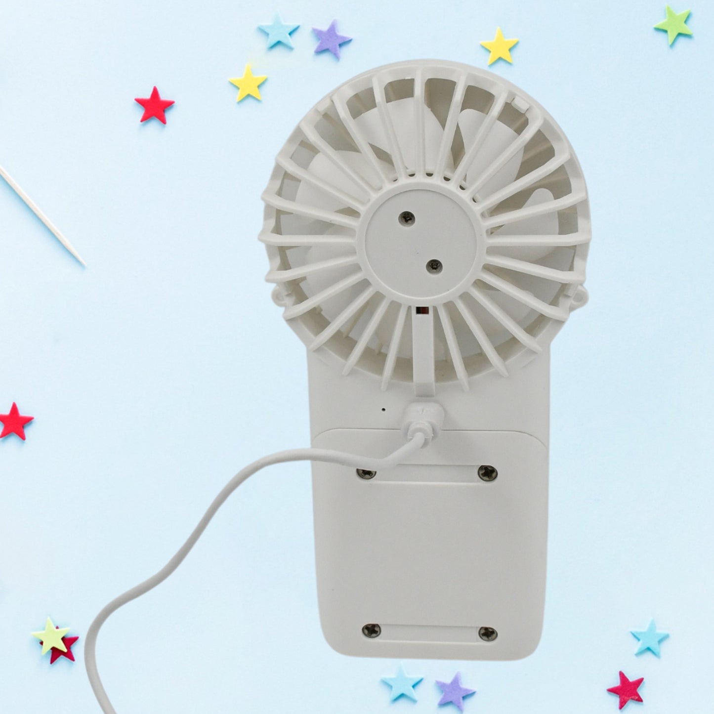 Portable Small Electric Fan Handheld Fan With 3 Modes Usb Rechargeable Mini Student Handheld Class Personal Fan (1 Pc) - Happy Price - Image 3
