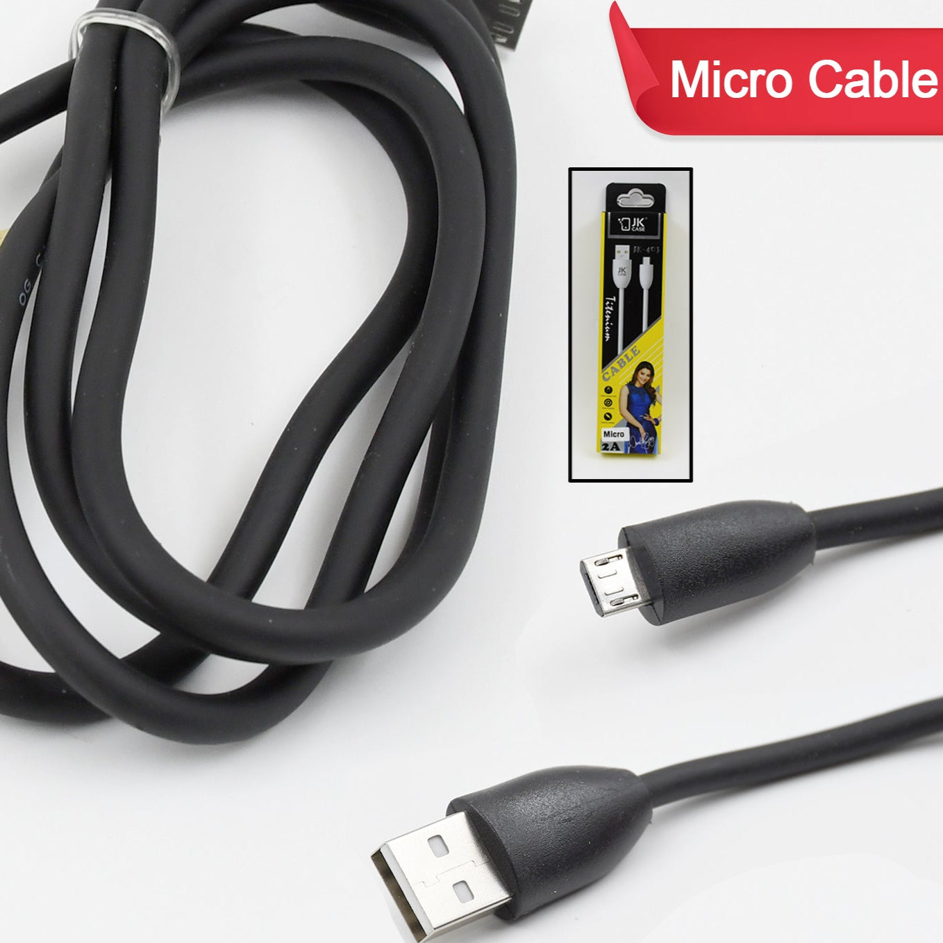 2a Fast Charging For Android Tough Long Micro Cable (1 Pc) - Happy Price - Image 1