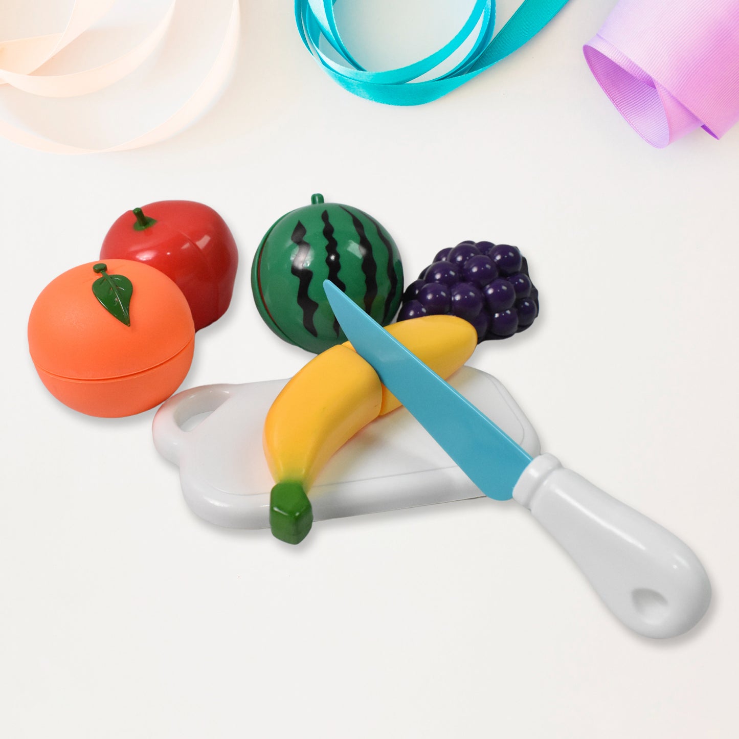 Realistic Sliceable Fruits Cutting Play Toy Set (7 Pcs Set) - Happy Price - Image 5