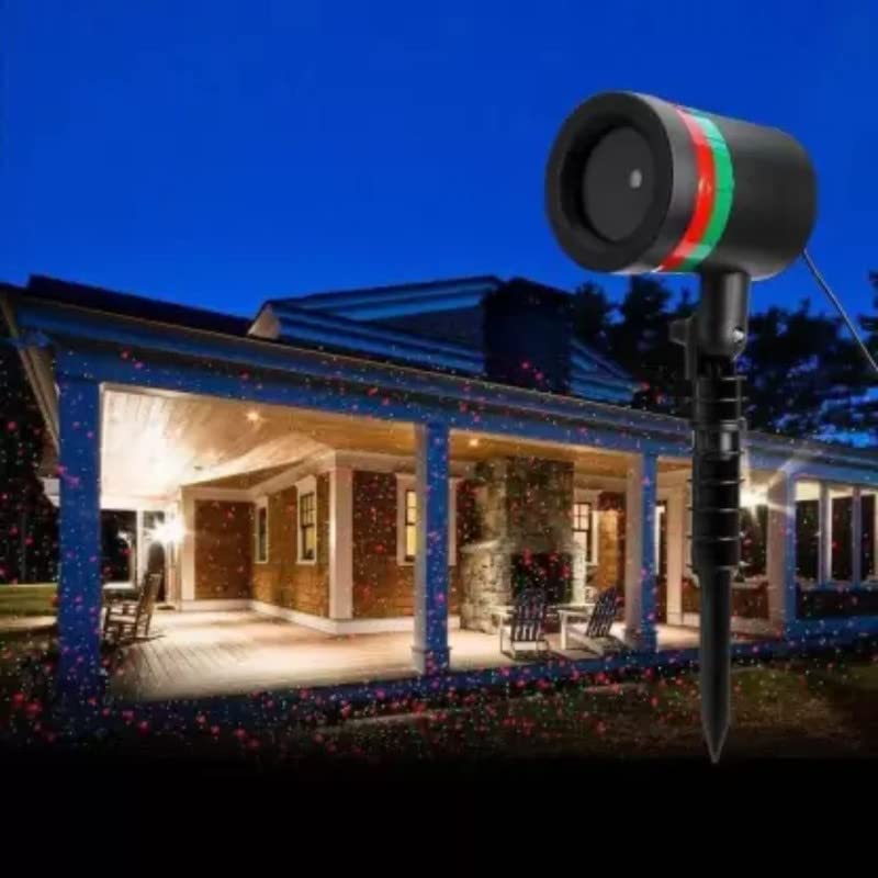 Star Fairy Motion Laser Lights Projector For Garden Lawn Landscape Outdoor Indoor Home Office Diwali Christmas Navratri Decorative Light Party (No Remote Button Multicolour) - Happy Price - Image 4