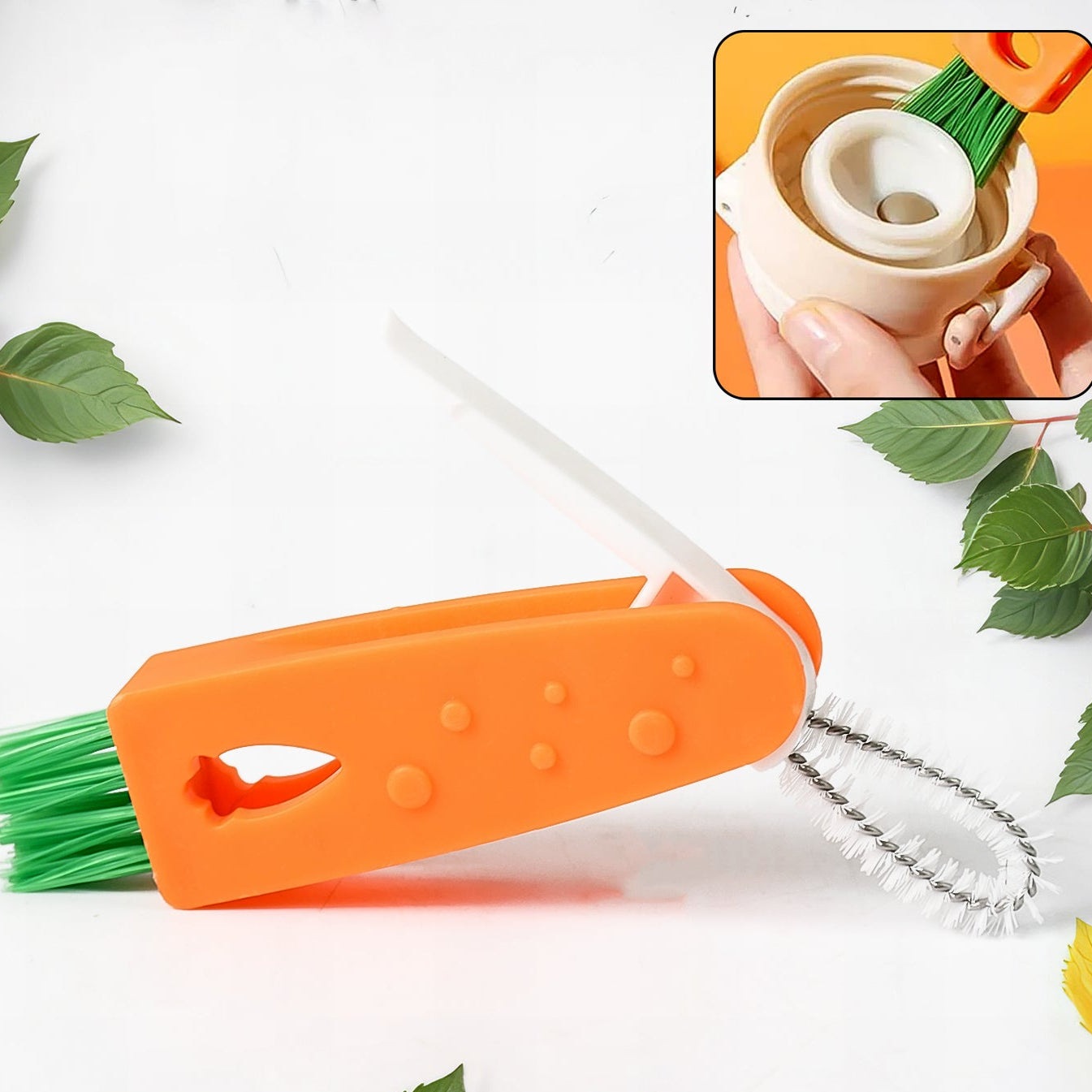 3-in-1 Multifunctional Cleaning Brush for Bottles & Lids (1 Pc) - Happy Price - Image 1