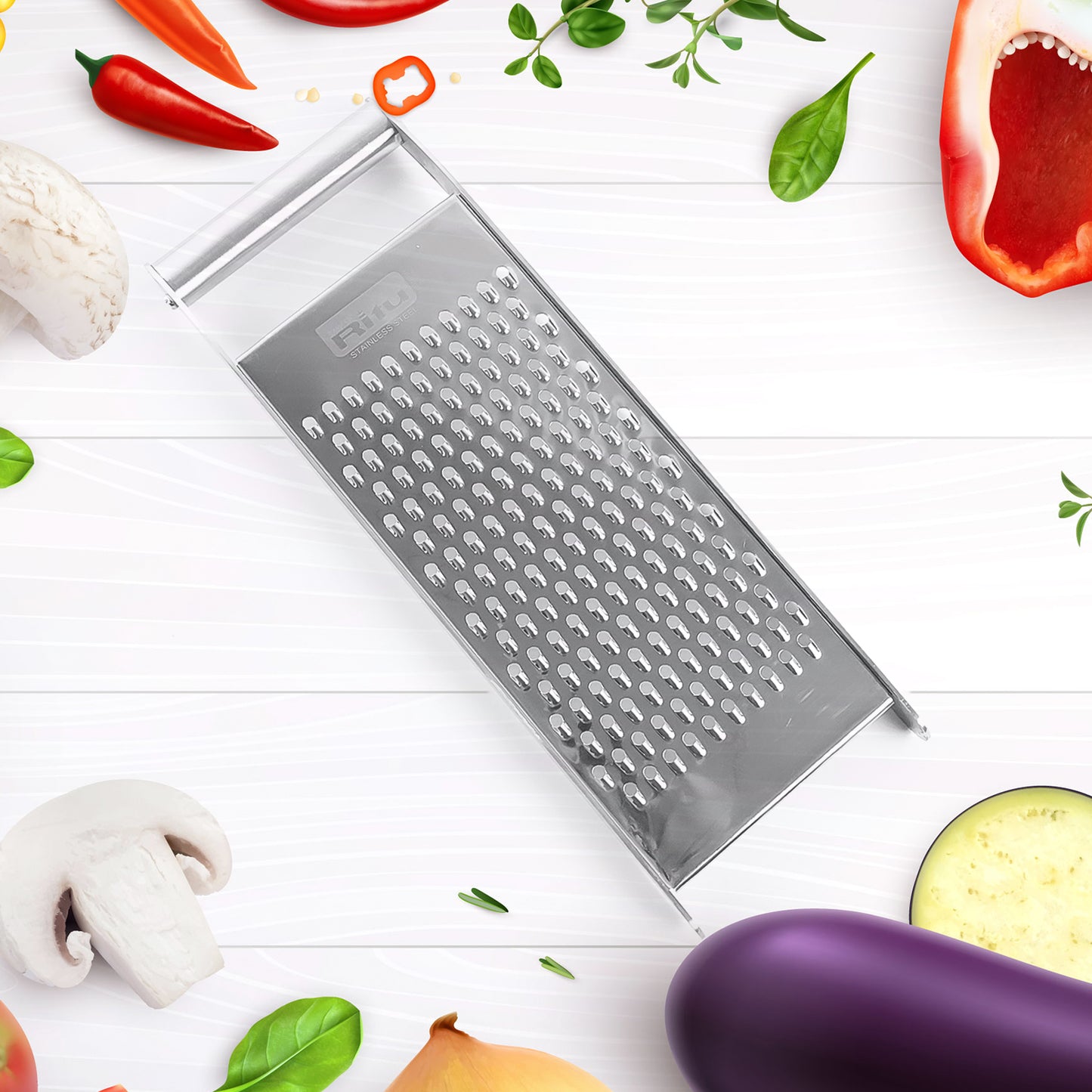 Ritu Premium Stainless Steel Handheld Grater Slicer (1 Pc) - Happy Price - Image 6