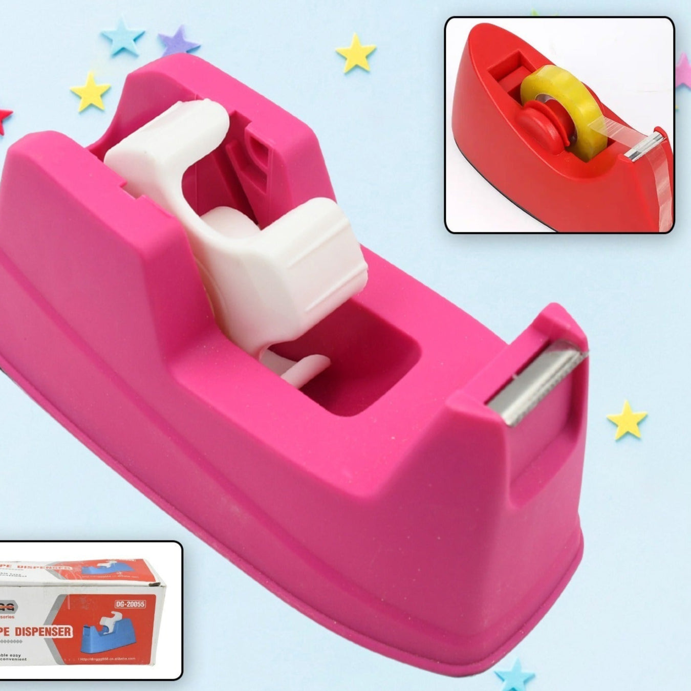 Plastic Tape Dispenser Cutter For Home Office Use Tape Dispenser For Stationary Tape Cutter Packaging Tape (1 Pc 631 Gm) - Happy Price - Image 1