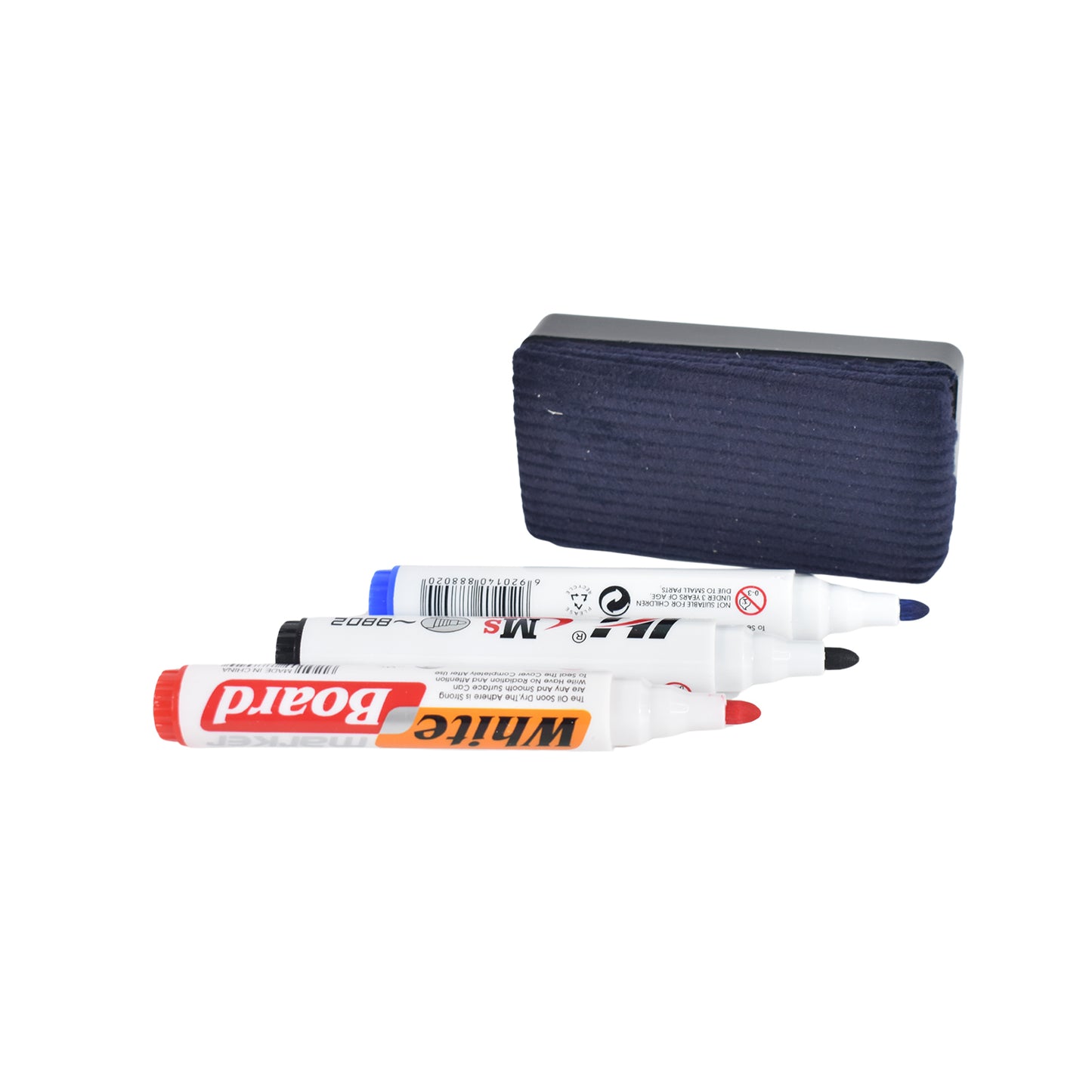 Whiteboard Marker Set (Blue Black Red) With Board Duster - Pack Of 4 - Happy Price - Image 4