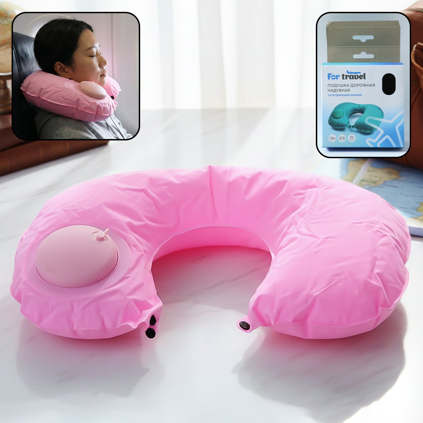 Comfortable Inflatable Neck Pillow for Travel (1 Pc) - Great Price - Image 2