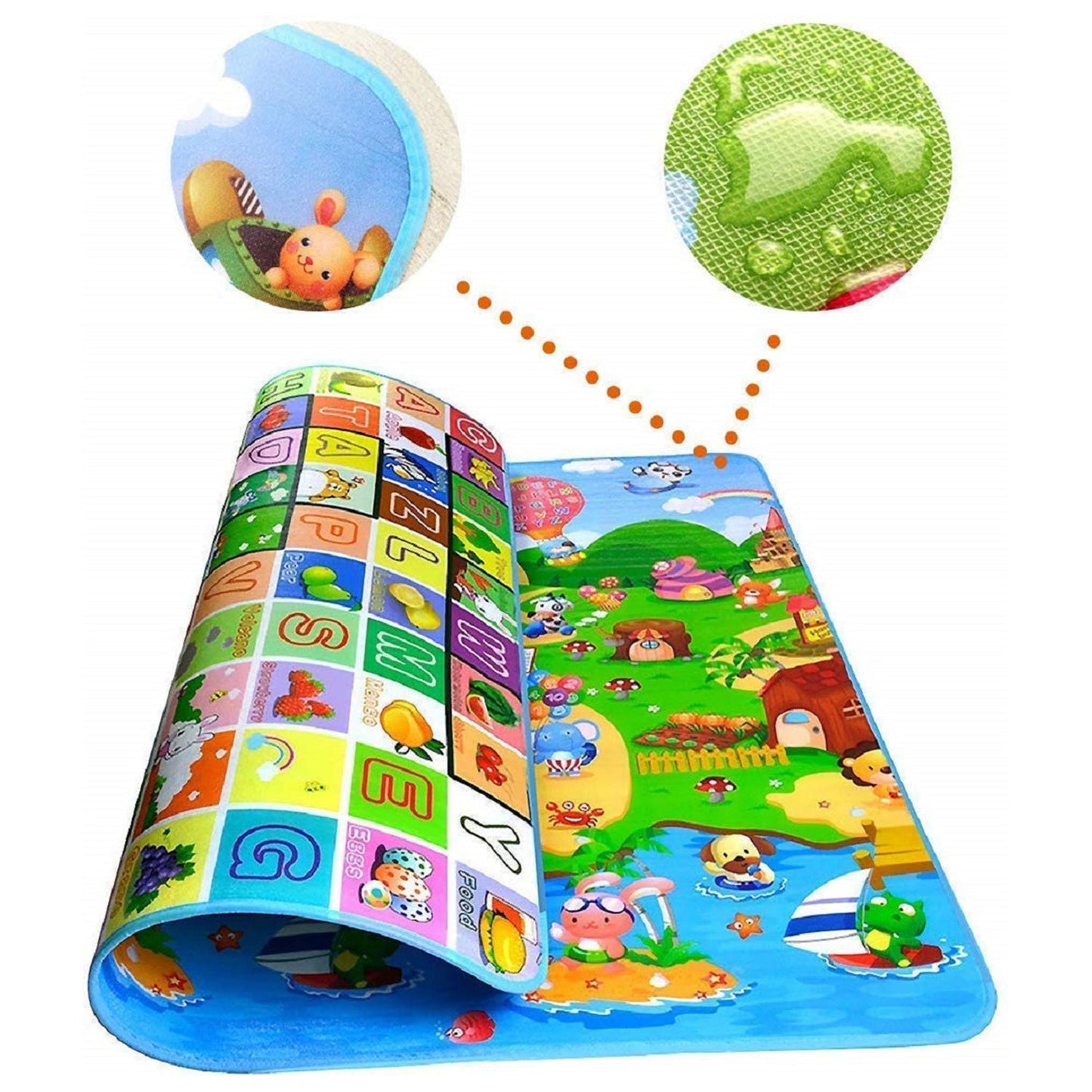 Waterproof Reversible Baby Play Mat 120 X 180cm with Bag - Great Price - Image 6