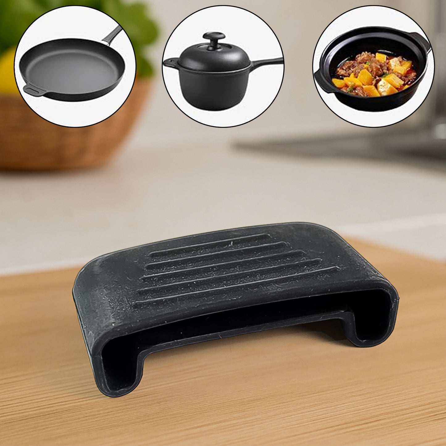 Silicone Rubber Pot Handle Sleeve Cover (2 Pc) - Happy Price - Image 5