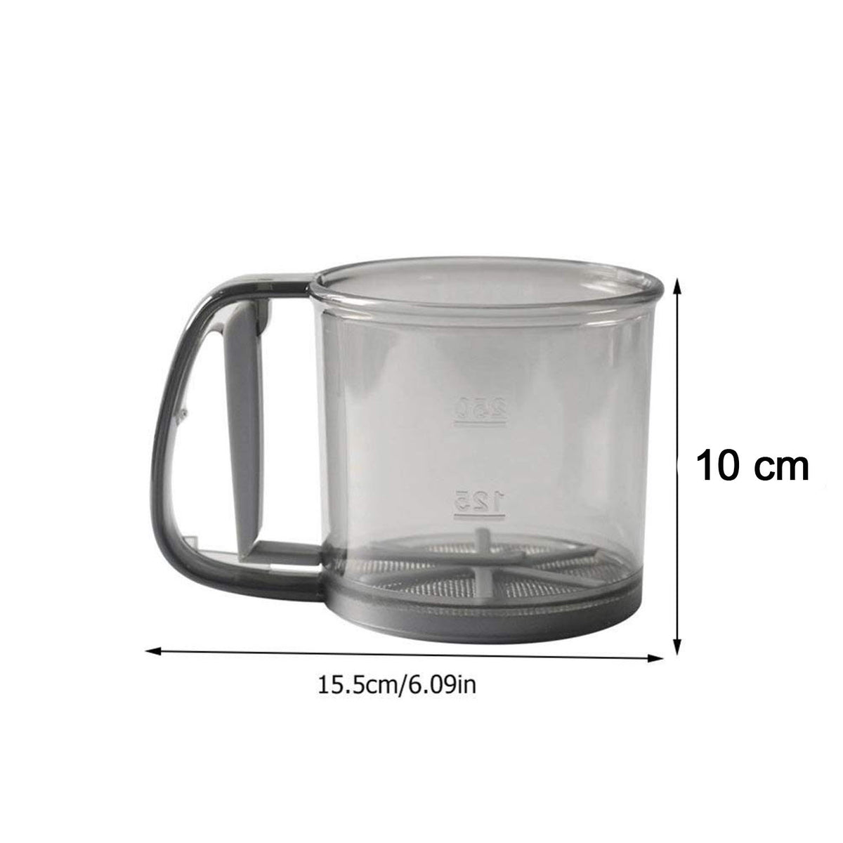Plastic Flour Sieve Cup with Handle for Baking - Fine Mesh Sifter - Happy Price - Image 5
