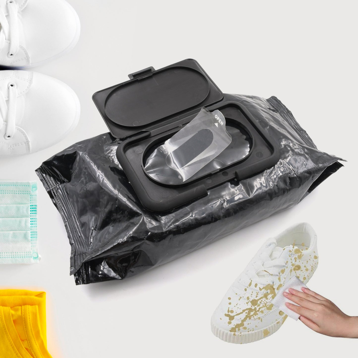 Shoe Cleaning Wet Wipes Fast Scrubbing Shoes Cleaning Tissue Sneakers Non-woven Detergent Quick Wipes Disposable Travel Portable Removes Dirt Stains - Happy Price - Image 4