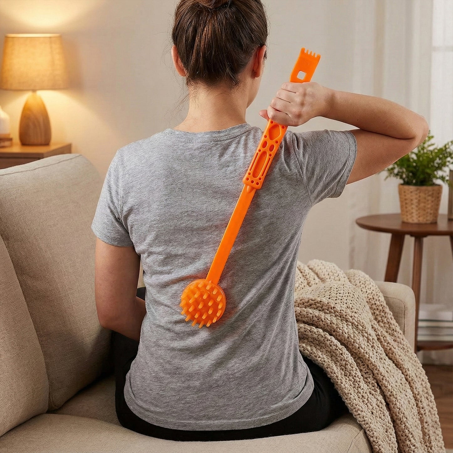 Long Handle Body Massager Roller Stick (1 Pc) for Full Body Relaxation - Happy Price - Image 3