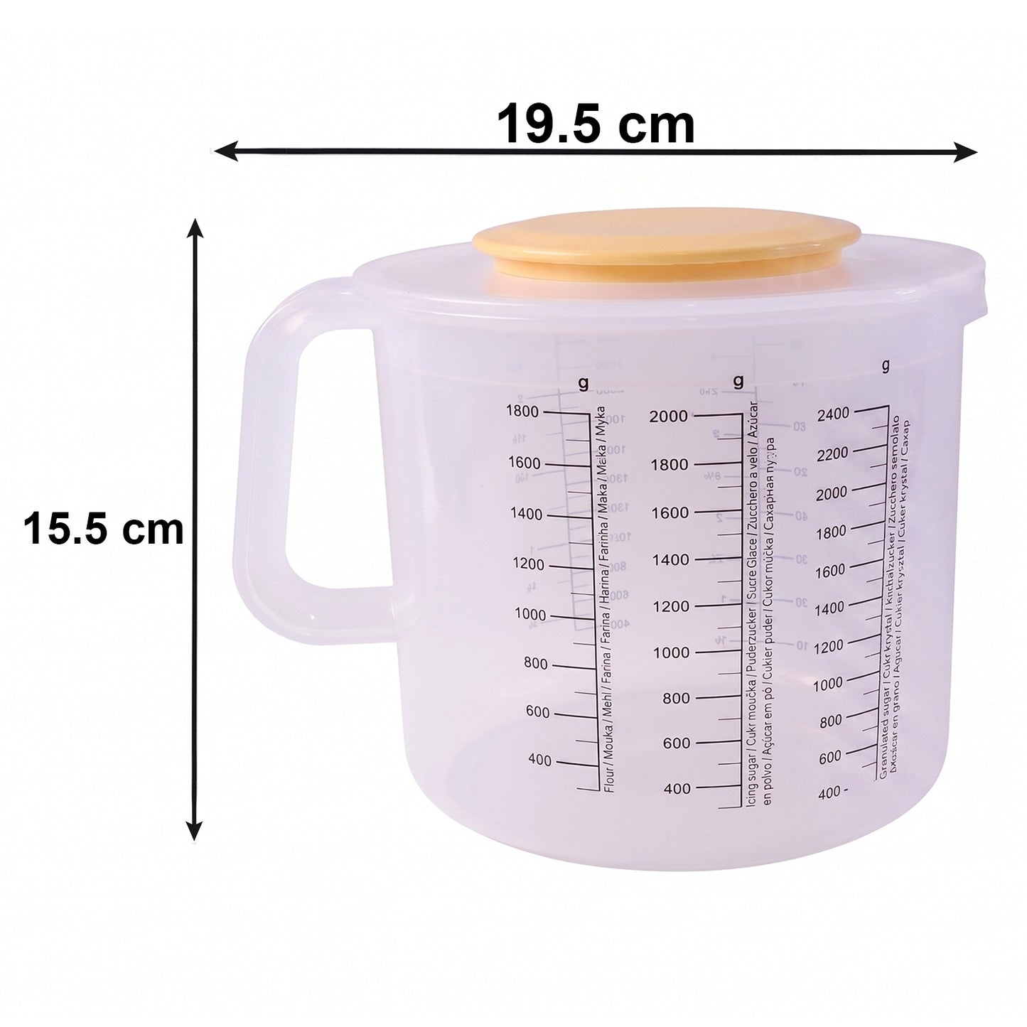 Large Capacity Food Measuring Container with Lid - 2000g Dry Ingredient Storage Box, 1 Pc - Happy Price - Image 5