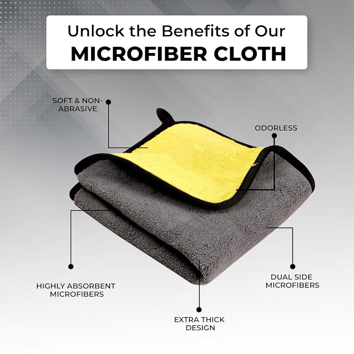 Premium Microfiber Cleaning Cloth Towel (40x30 Cm 1 Pc) - Happy Price - Image 5