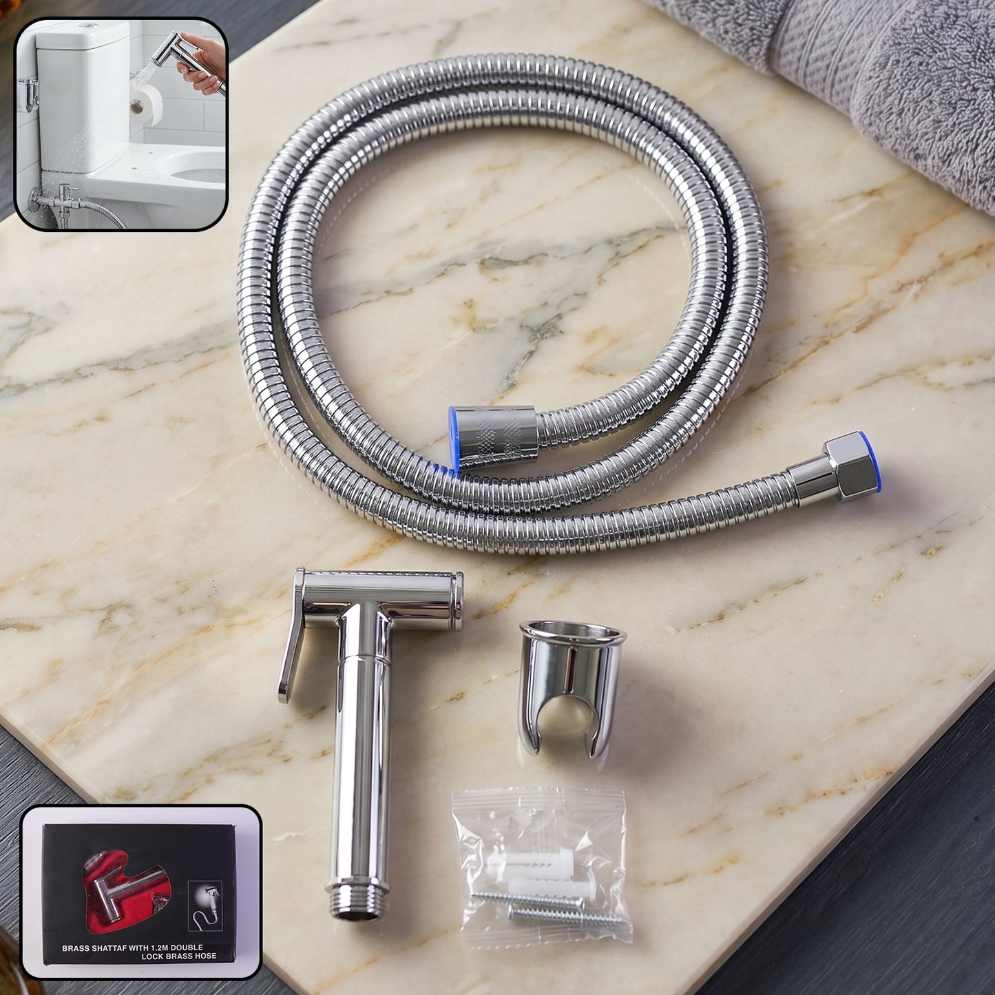 Premium Brass Health Faucet Set - Chrome Finish, Durable - Great Price - Image 2