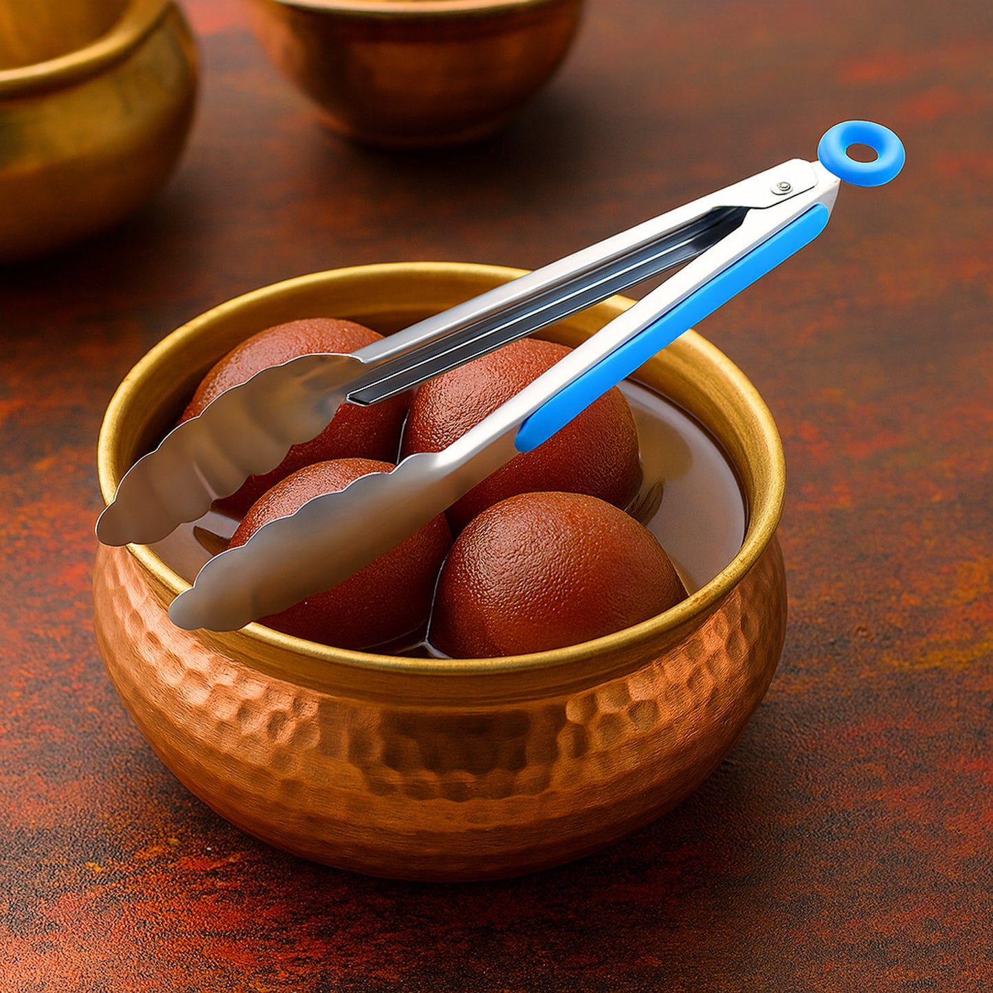 Premium Stainless Steel Kitchen Tong with Silicone Grip - 1 Pc - Happy Price - Image 3