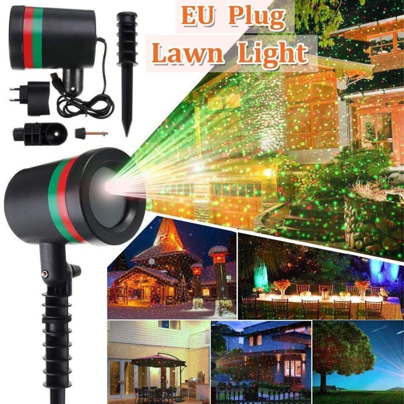 Star Fairy Motion Laser Lights Projector For Garden Lawn Landscape Outdoor Indoor Home Office Diwali Christmas Navratri Decorative Light Party (No Remote Button Multicolour) - Happy Price - Image 2