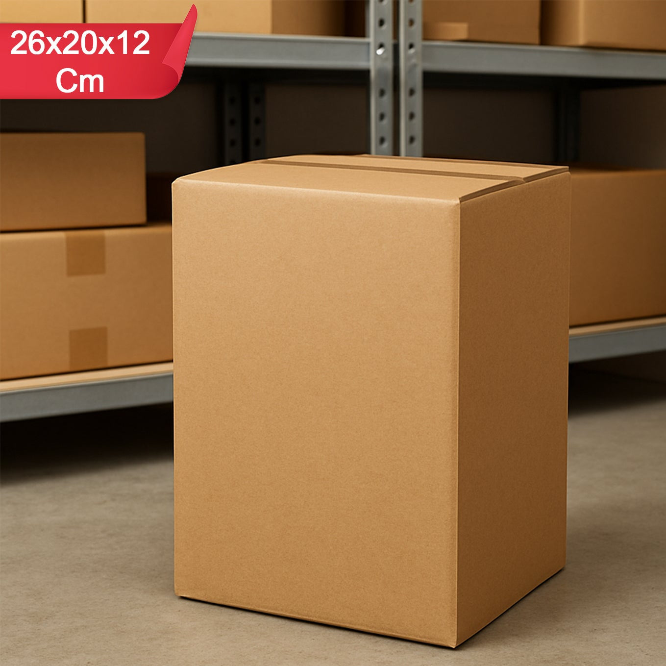 Heavy-duty Brown Box For Product Packing (26x20x12 Cm 1 Pc) - Happy Price - Image 1