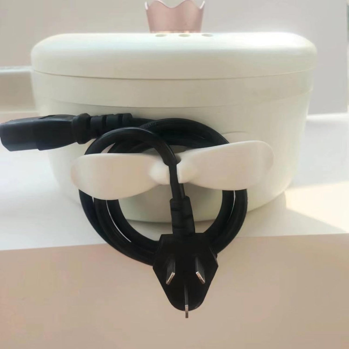 12657 Power Plug Holder Organizer For Appliances Tidy Cord Winder Cable Organizer Self Adhesive Wire Wrap Holder For Coffee Maker Pressure Cooker Etc (1 Pc 8x3 Cm) - Happy Price - Image 6