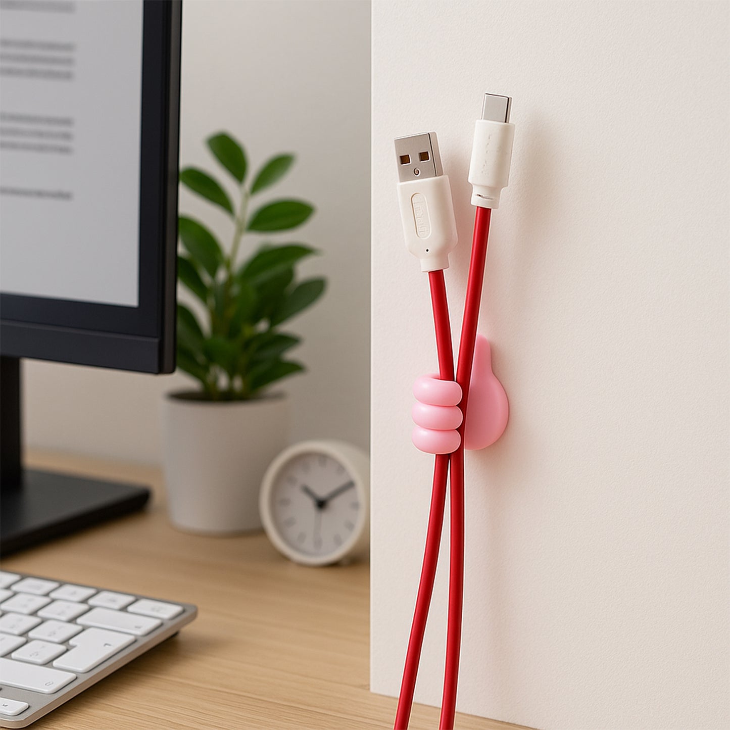 Pink Hand Shape Wall Hook for Keys & Cables - 1 Pc - Happy Price - Image 5