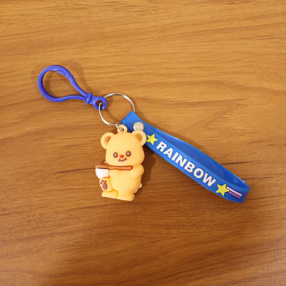 Cute Bear Character Keychain with Rainbow Strap - 1 Pc - Happy Price - Image 7