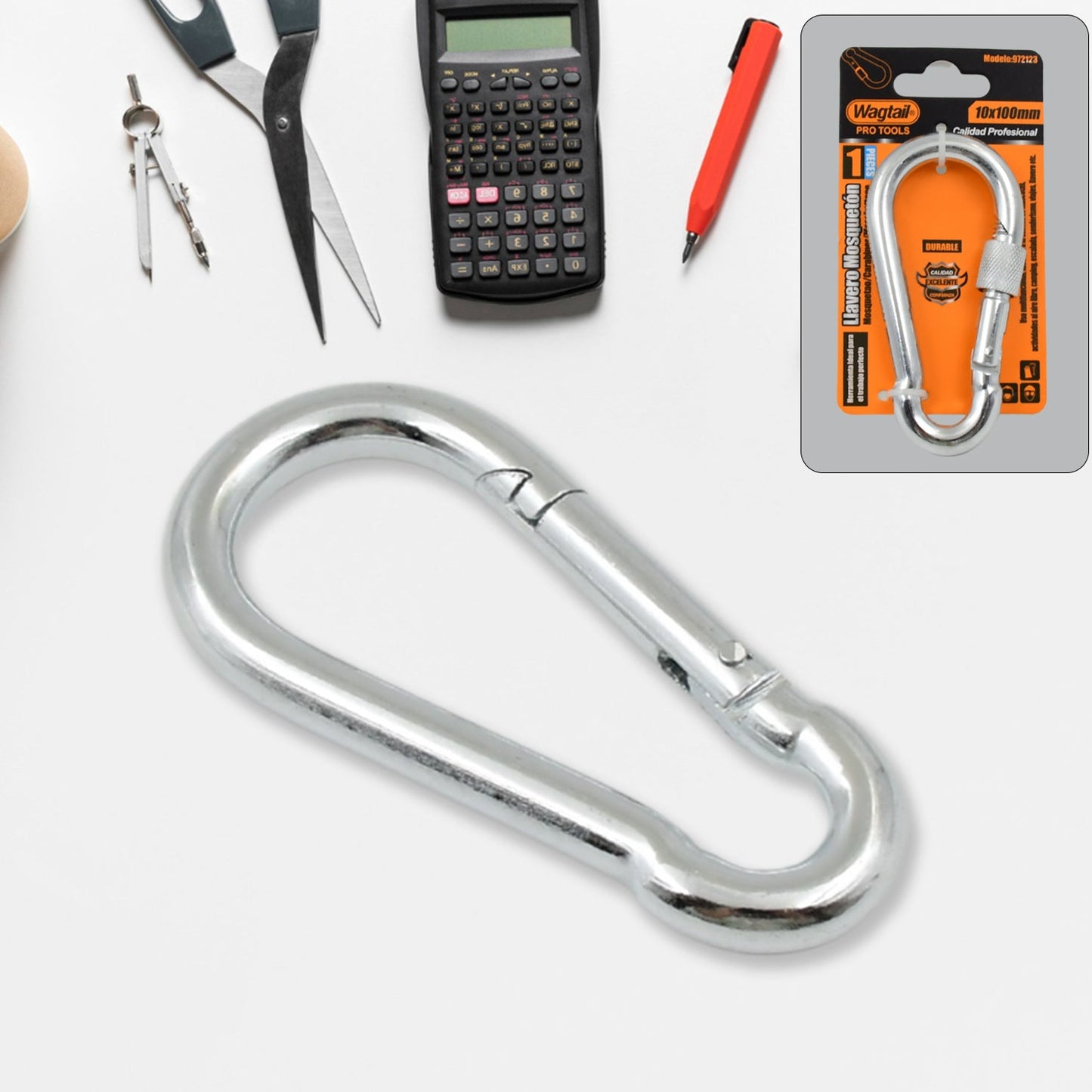 Snap Hook With Screw-stainless Steel Snap Hook Clip Heavy Duty Carabiner Clip (10100 Mm 1 Pc) - Happy Price - Image 2