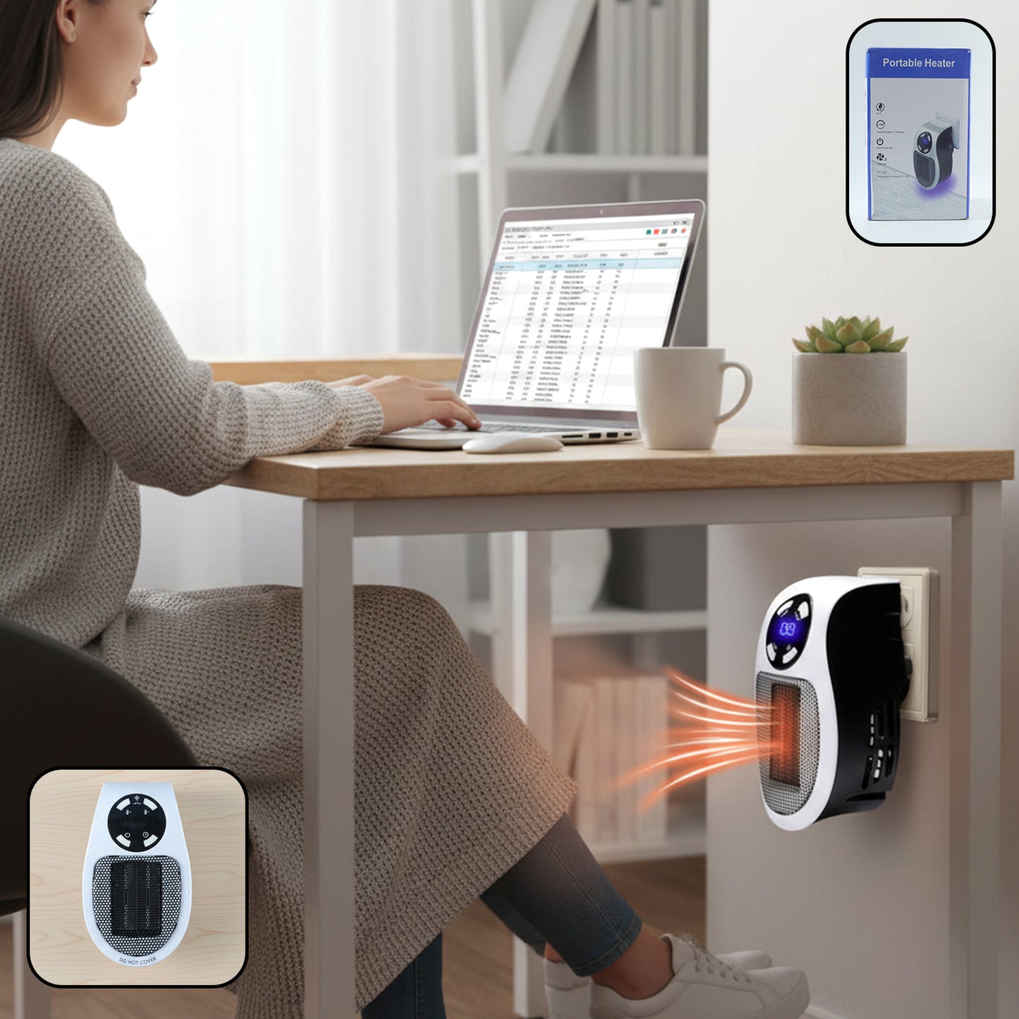 Compact Electric Room Heater - Plug-in Personal Space Warmer (1 Pc) - Great Price - Image 2
