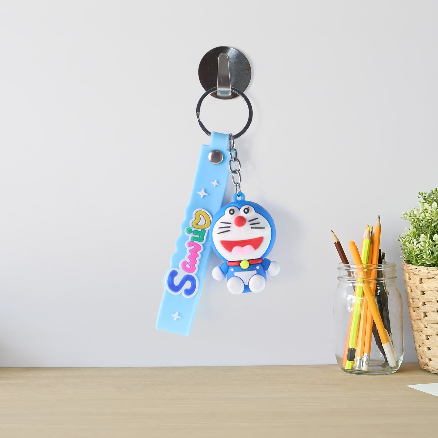 Cute Cartoon Silicone 3d Key Chain With Metal Hook Strap (Pack Of 1) - Happy Price - Image 5