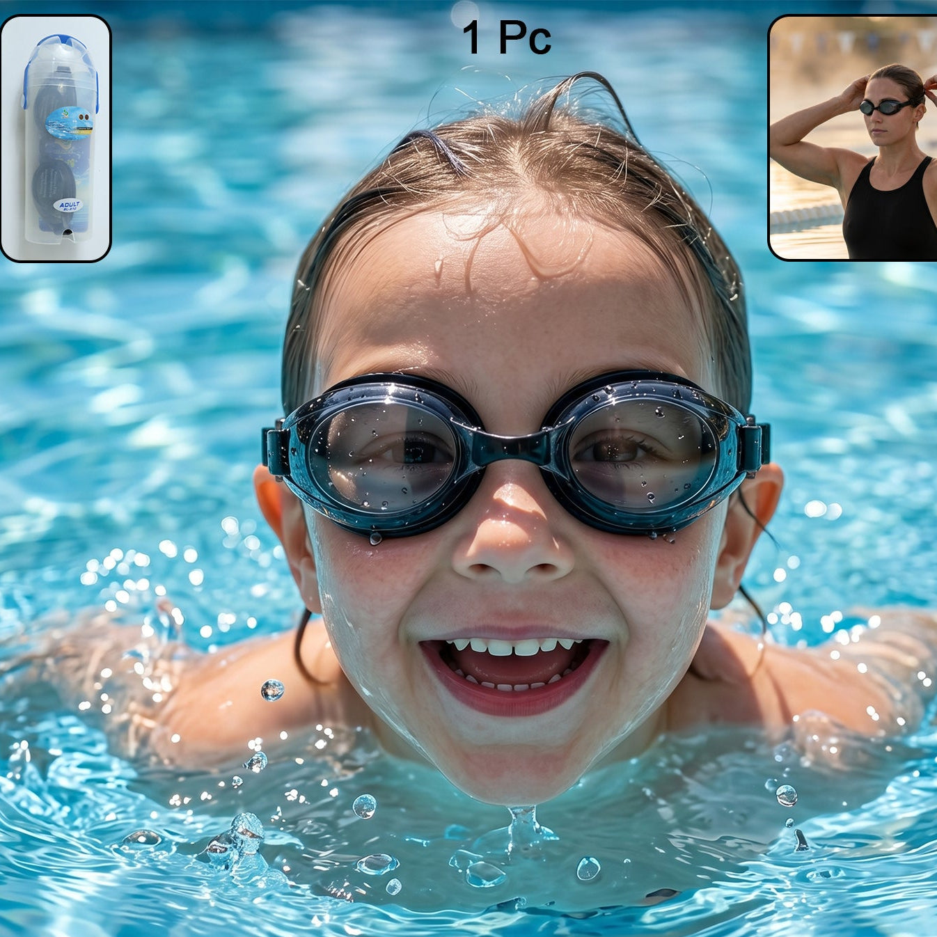 Kids Anti-fog Swimming Goggles Comfortable Fit (1 Pc)