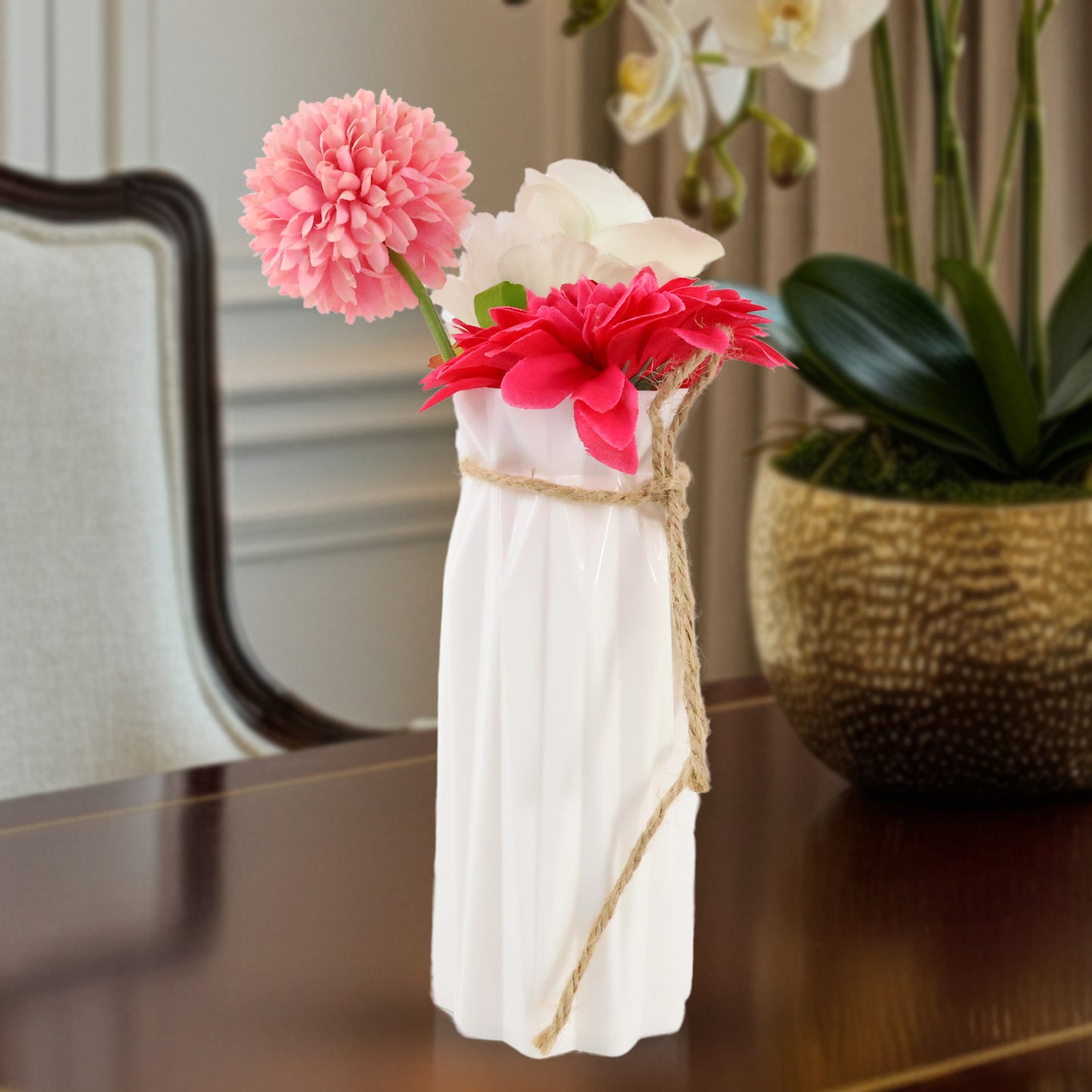 Stylish Plastic Flower Vase for Home Decor - 1 Piece - Happy Price - Image 2