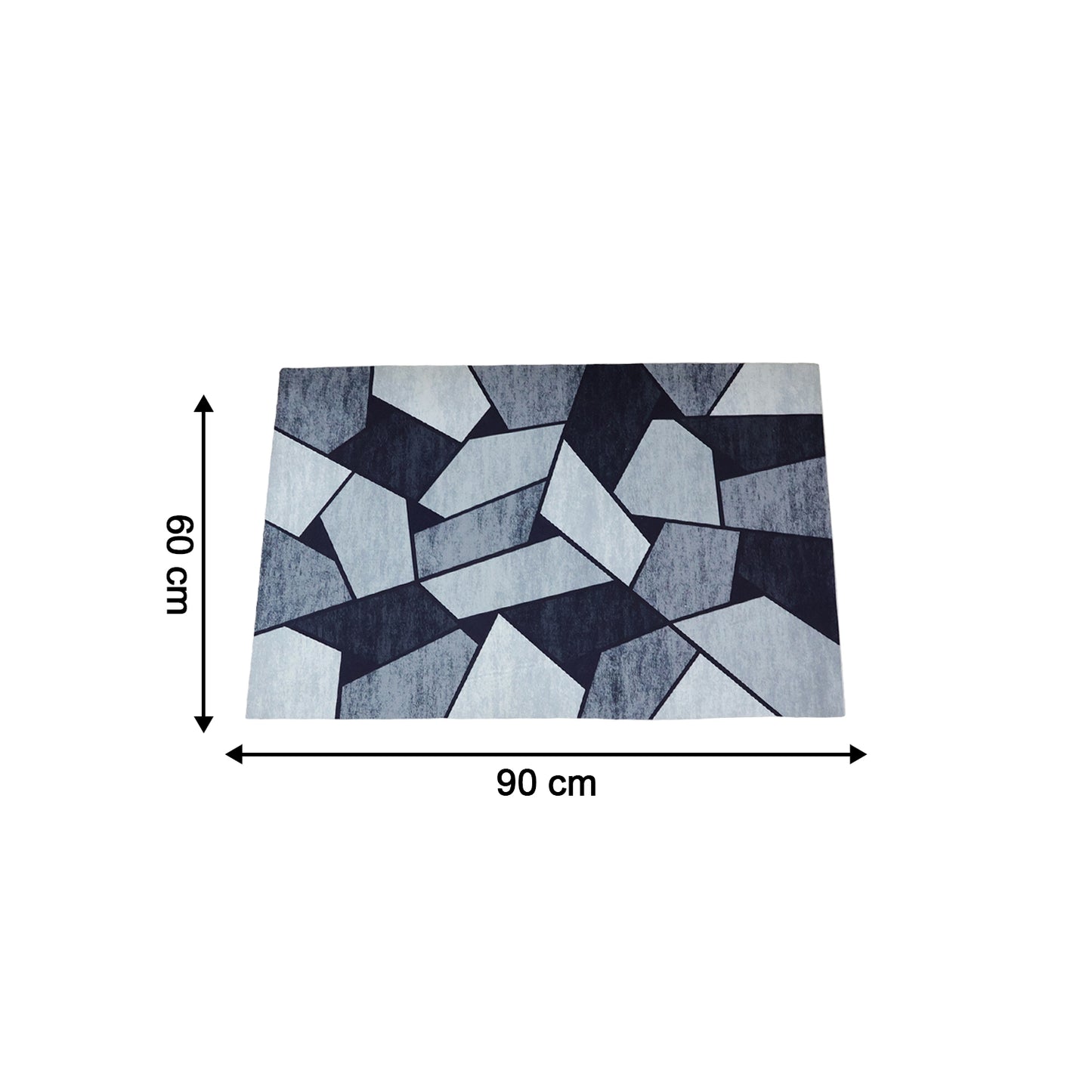 Geometric Design Anti-Slip Floor Mat, 90x60 Cm, 1 Piece - Water Absorbent Indoor Entrance Rug - Great Price - Image 5