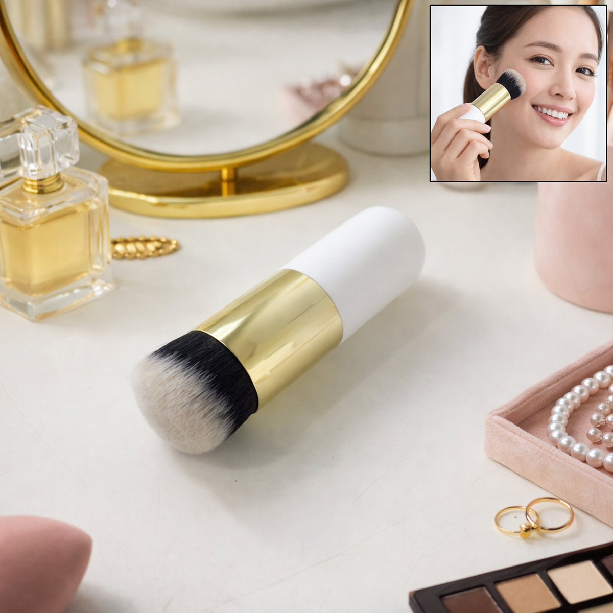 Professional Makeup Face Brush for Flawless Application - 1 Pc - Happy Price - Image 2