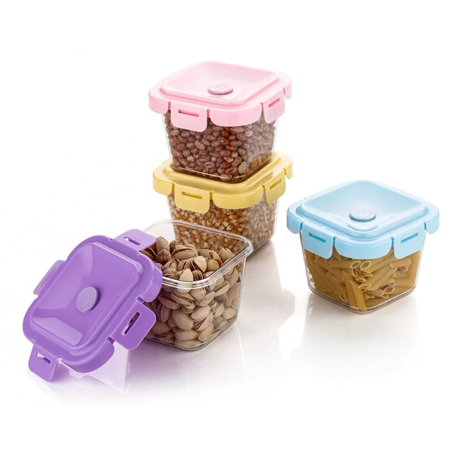 Plastic Food Storage Containers With Lid (4 Pcs Set 500 Ml) - Happy Price - Image 4