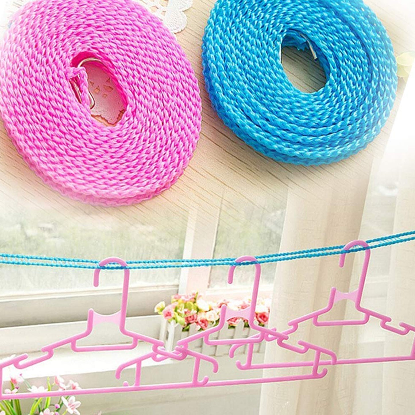 3 Meter Anti-Slip Nylon Clothesline with Hooks - Portable Indoor Outdoor Drying Rope - Happy Price - Image 7