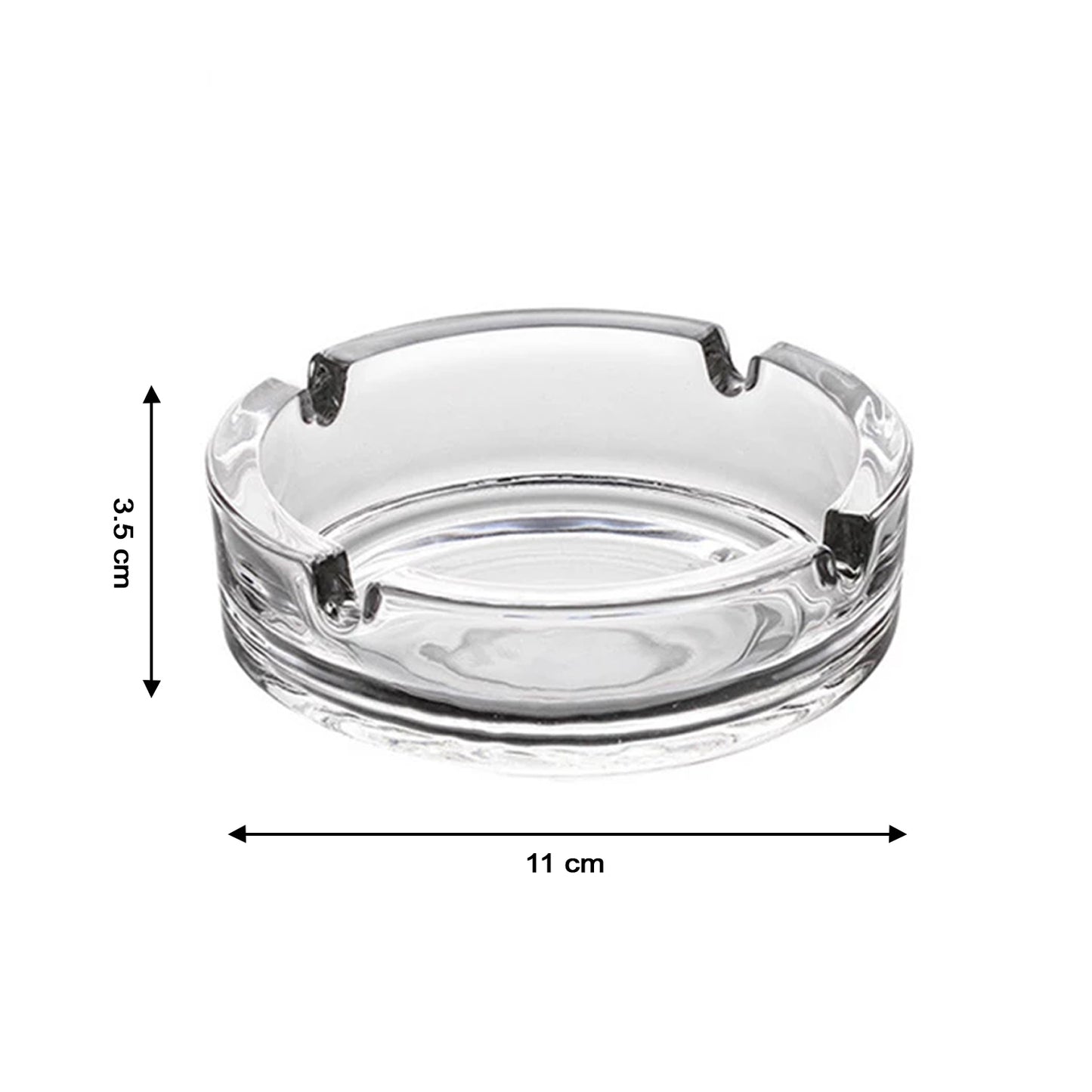 Glass Classic Crystal Quality Cigar Cigarette Ashtray Round Tabletop For Home Office Indoor Outdoor Home Decor - Happy Price - Image 5
