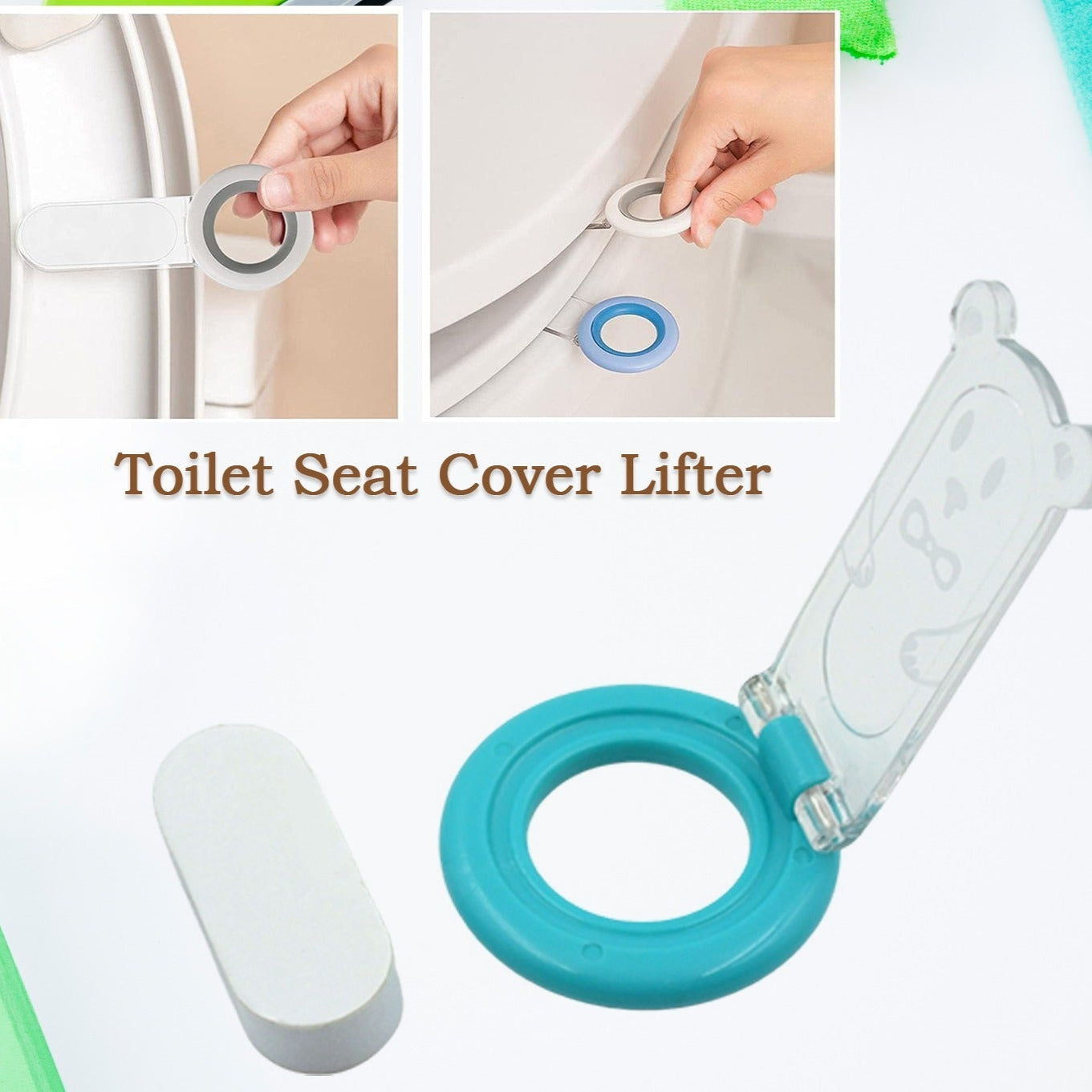 Toilet Seat Lifter Toilet Seat Handletoilet Cover Lid Handleseat Cover Lifteravoid Touching Toilet Seat Handle Lifter Handle Hygienic Clean Toilet Cover Lifter (1pc) - Happy Price - Image 1
