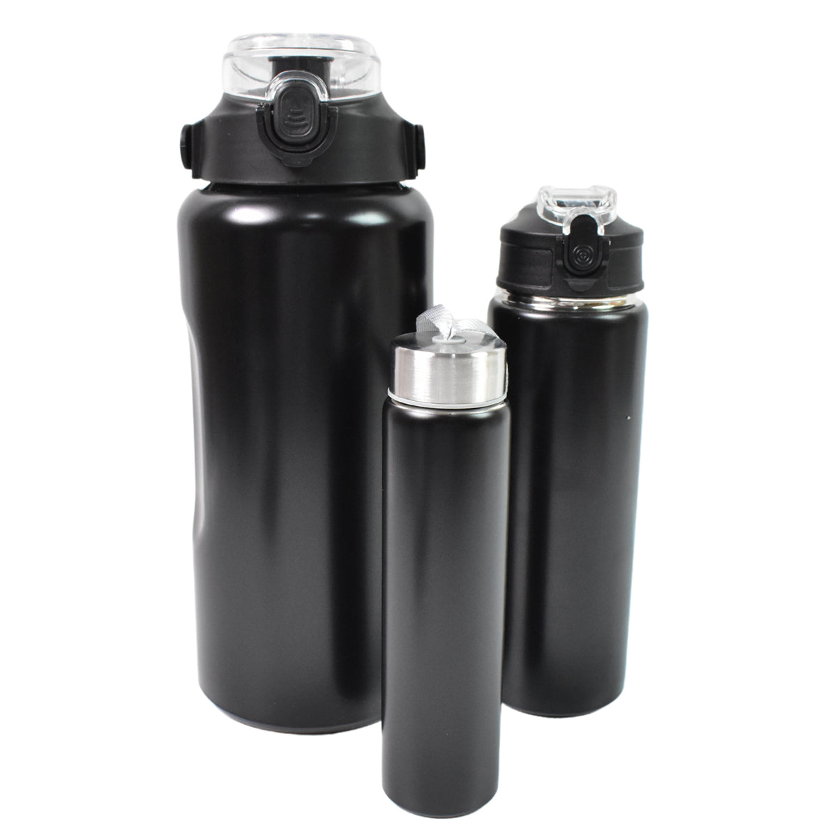 3 In 1 Stainless Steel Insulated Water Bottle Double Wall Vacuum (3 Pcs Set Different Size) - Happy Price - Image 6