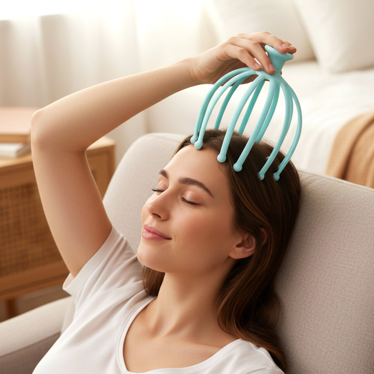 Manual Head Massager for Stress Relief - 1 Pc - Happy Price - Image 6