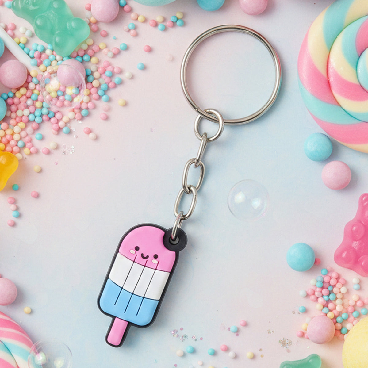 Cute Ice Cream Popsicle Keychain - 1 Pc Decorative Bag Charm - Happy Price - Image 6