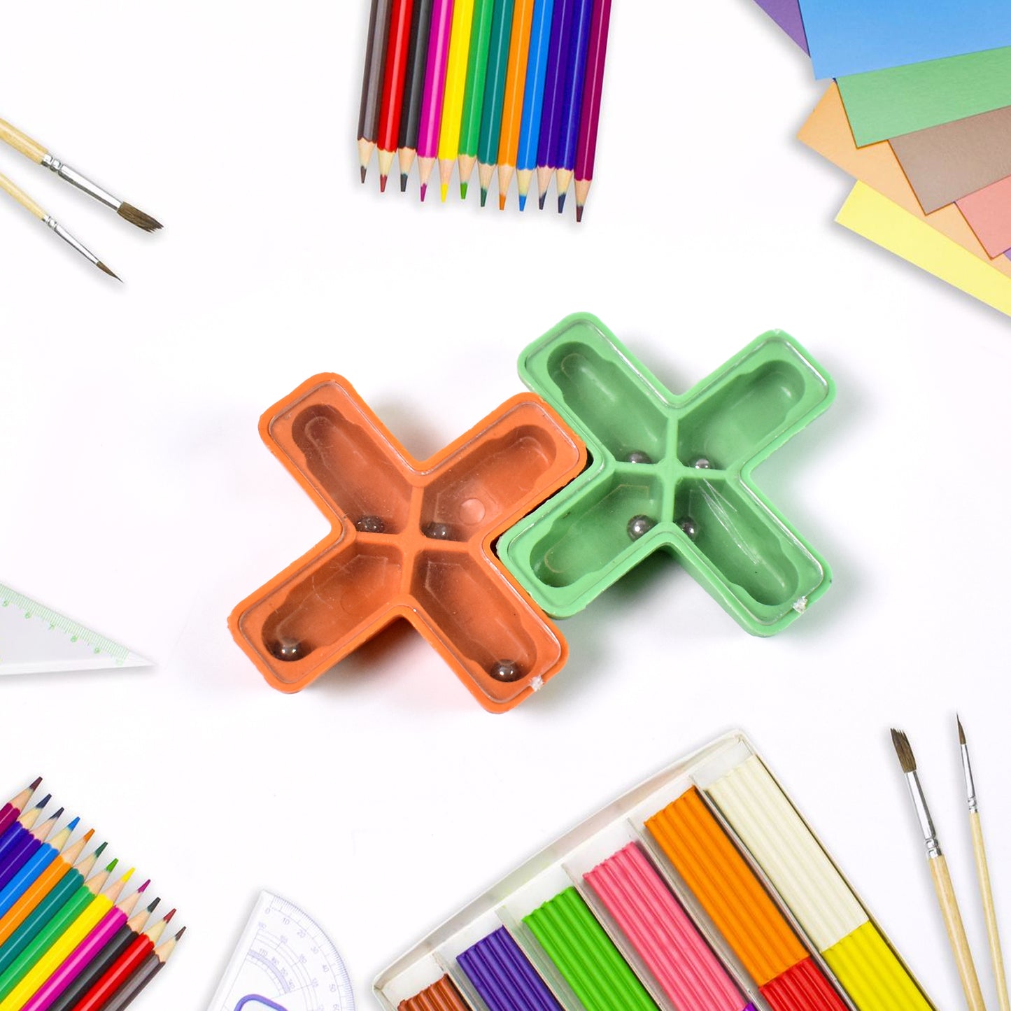 Magic Toys Magic Cross Magic Tricks Puzzle (1 Pc Mix Color Design) - Happy Price - Image 4