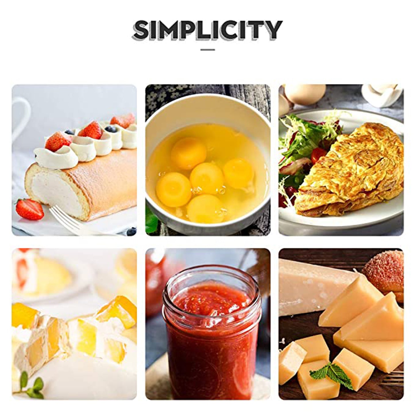 Manual Whisk Mixer Silicone Whisk Cream Whisk Flour Mixer Rotary Egg Mixer Kitchen Baking Tool. - Happy Price - Image 5