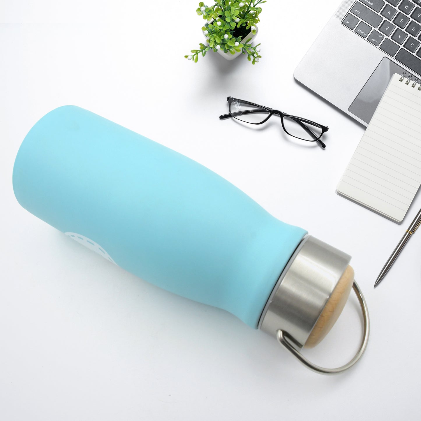 Stainless Steel Water Bottle With Handle Fridge Water Bottle Stainless Steel Water Bottle Leak Proof Rust Proof Hot Cold Drinks Gym Sipper Bpa Free Food Grade Quality Steel Fridge Bottle For Officegymschool (360 Ml) - Happy Price - Image 2